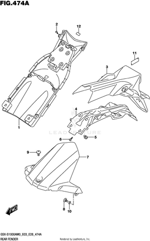 Rear Fender Schematic