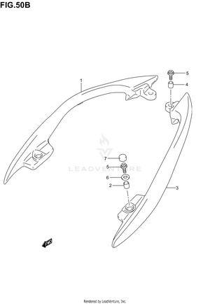 Pillion Rider Handle (side)(model K5/k6) Schematic
