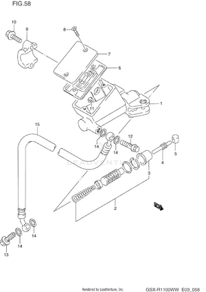 Clutch Master Cylinder (model P/r) Schematic