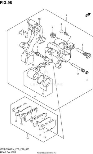 Rear Caliper Schematic