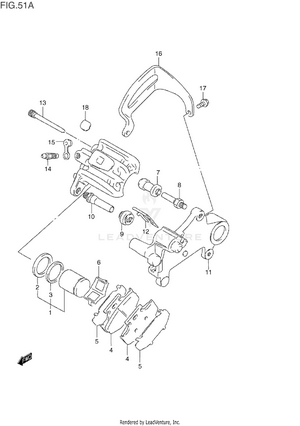 Rear Caliper (model N/p) Schematic