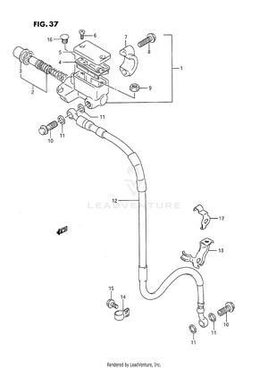 Front Master Cylinder (model K/l/m/n/p/r/s) Schematic