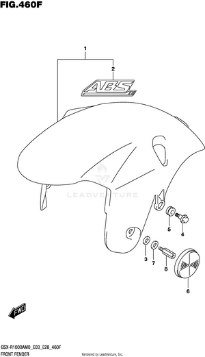 Front Fender (gsx-r1000rza) Schematic