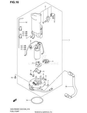 Fuel Pump (model K1) Schematic