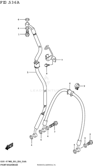 Front Brake Hose Schematic