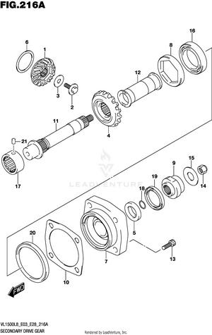 Secondary Drive Gear Schematic