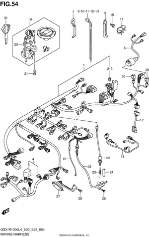 Wiring Harness (gsx-r1000l4 E33) Schematic