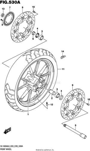 Front Wheel (dl1000al8 E03) Schematic
