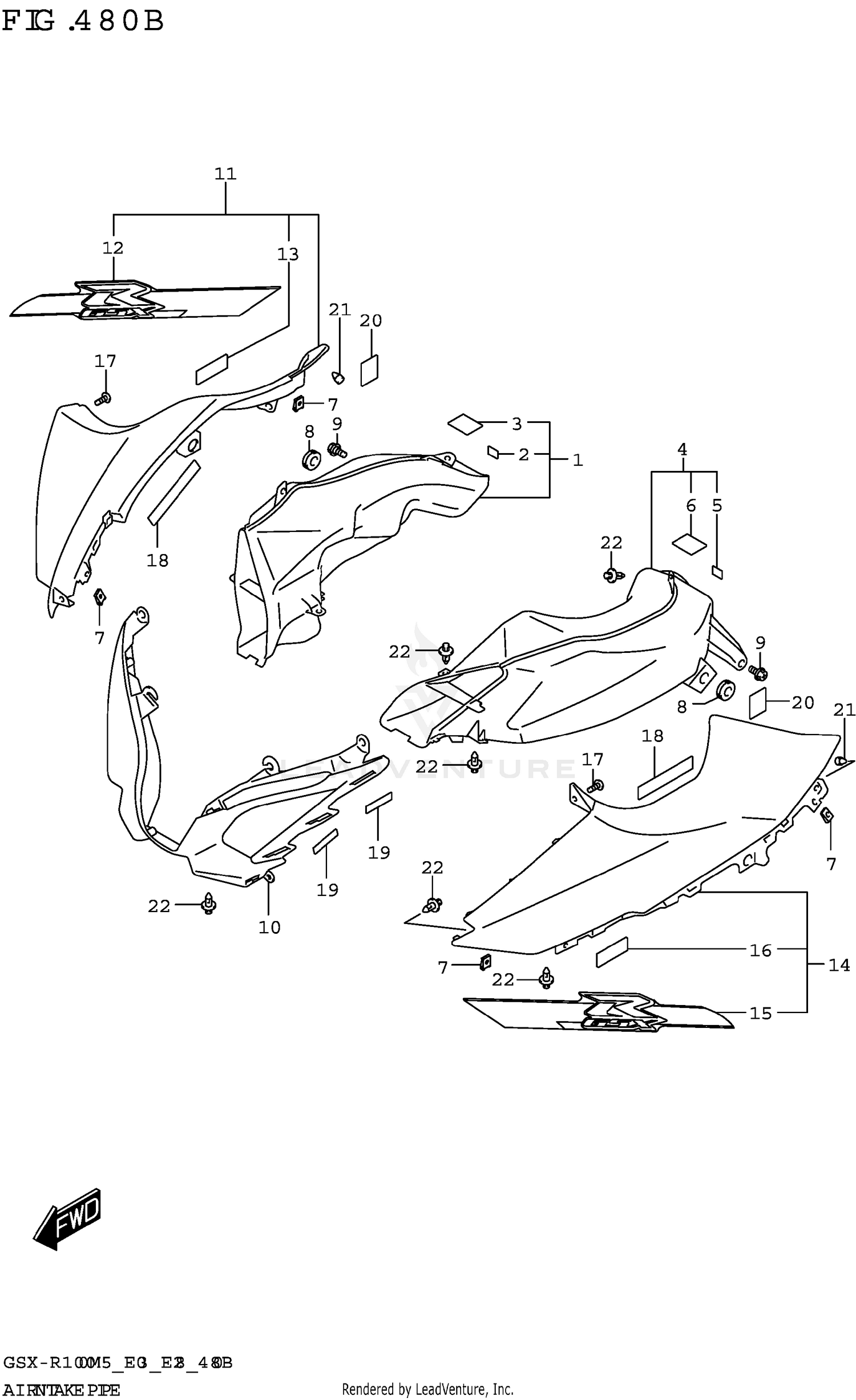 AIR INTAKE PIPE (GSX-R1000RA)