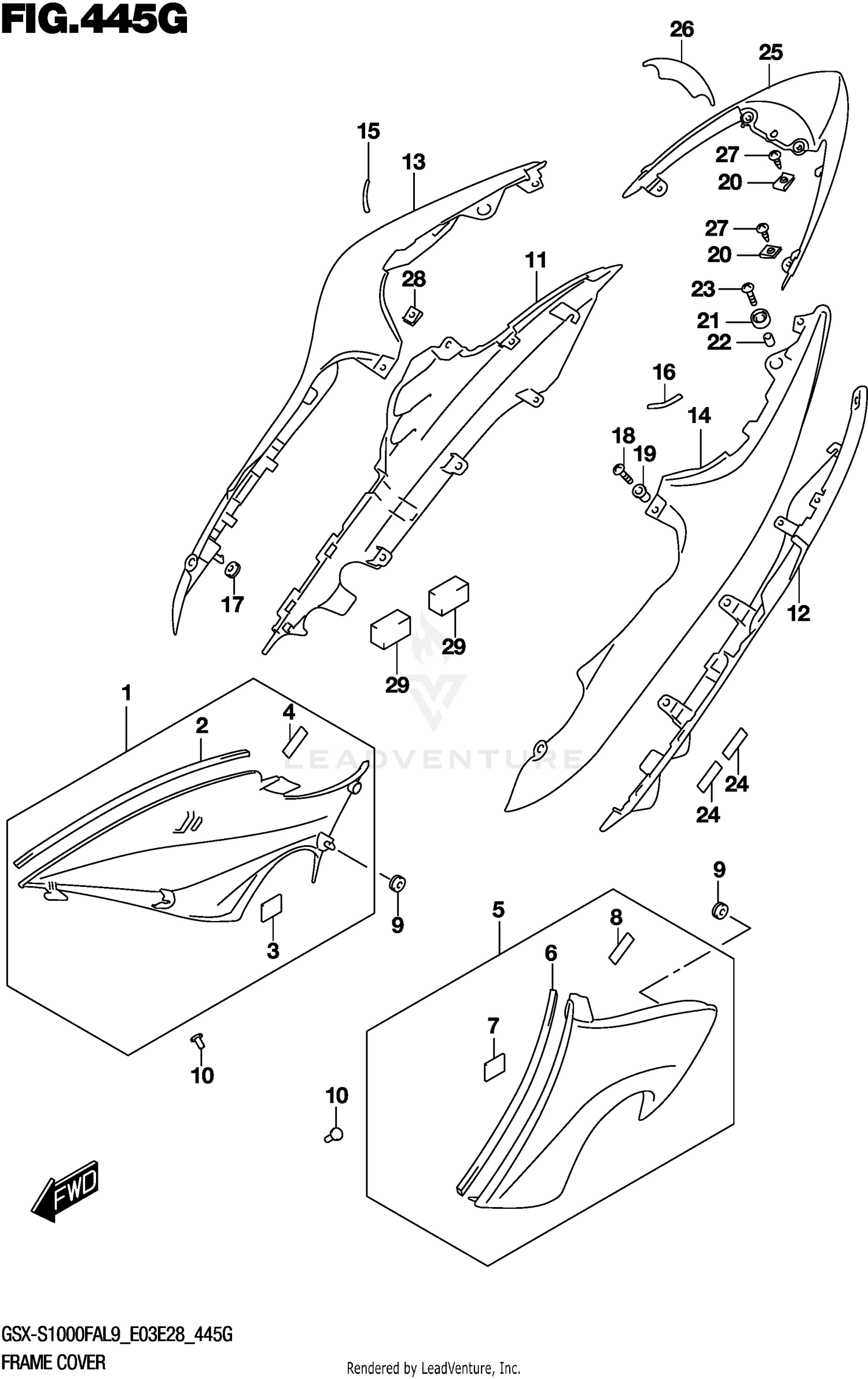 FRAME COVER (GSX-S1000FZAL9 E03)