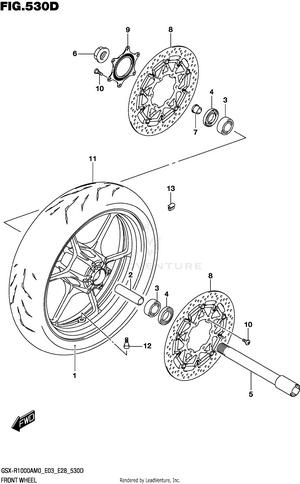 Front Wheel (gsx-r1000rza) Schematic