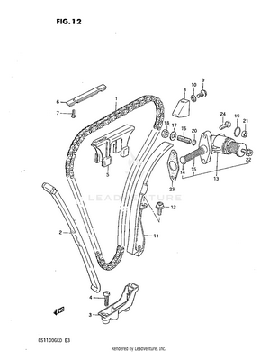 Cam Chain (gs1100gkz/gk2) Schematic