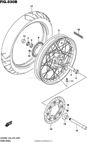 Front Wheel (dl650xa) Schematic