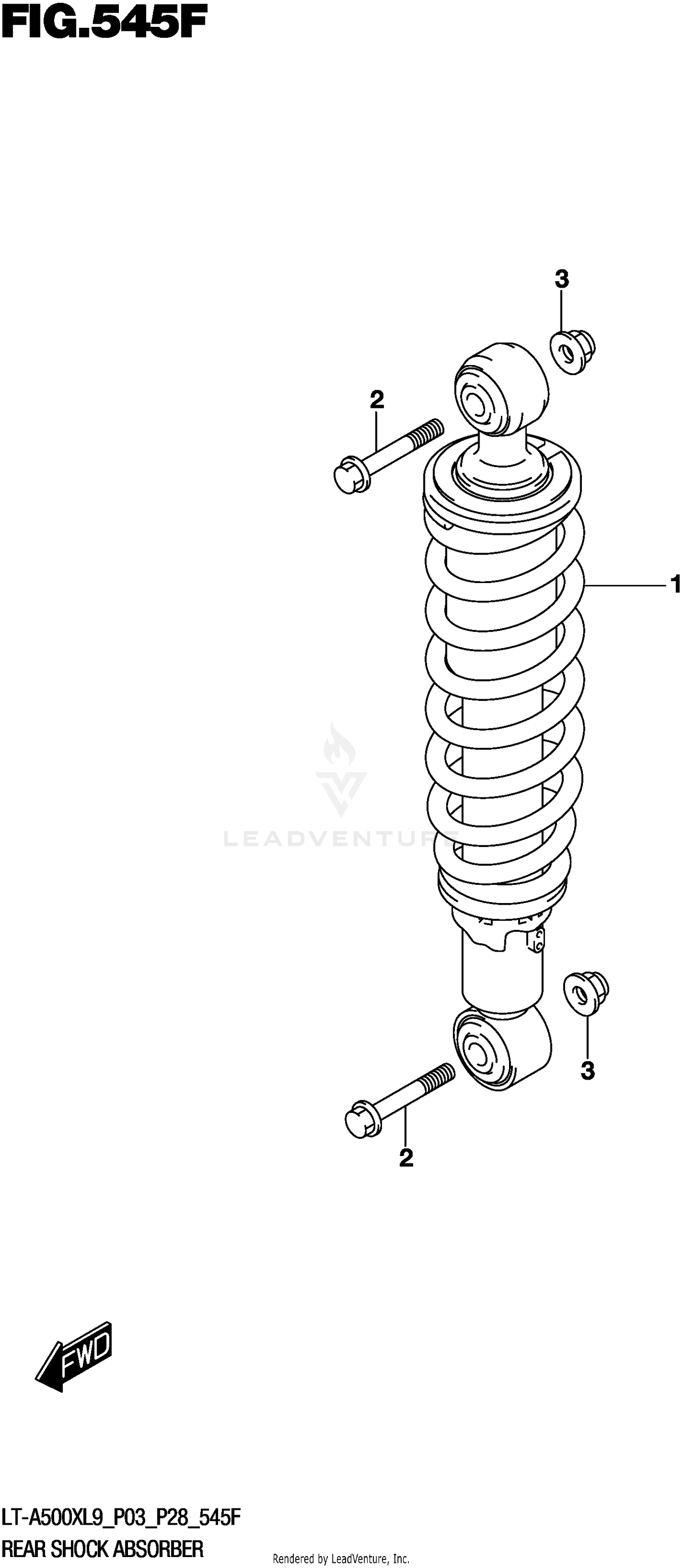 REAR SHOCK ABSORBER (LT-A500XPL9 P33)