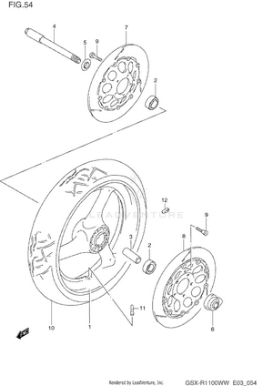 Front Wheel (model P/r) Schematic