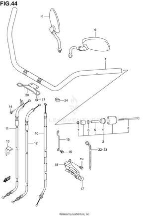 Handlebar (model K1/k2/k3/k4) Schematic