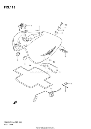 Fuel Tank (vl800c E28) Schematic