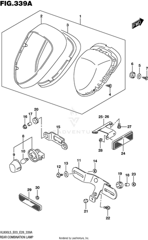 Rear Combination Lamp (vl800l5 E03) Schematic