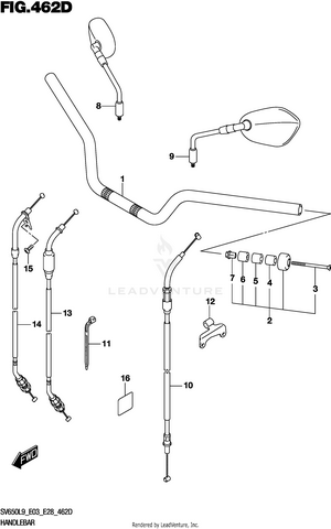 Handlebar (sv650al9 E33) Schematic