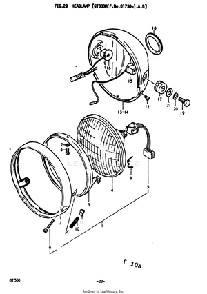 Headlamp [gt380m(f.no.81738-) Schematic