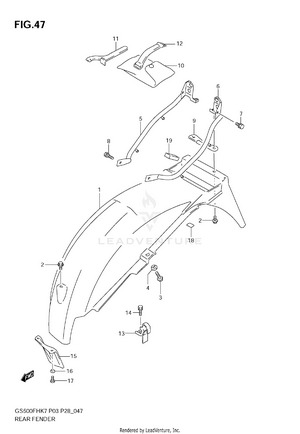 Rear Fender Schematic