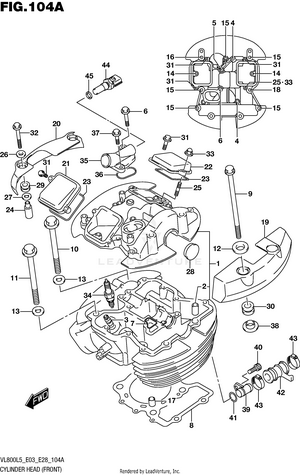 Cylinder Head (front) (vl800l5 E03) Schematic