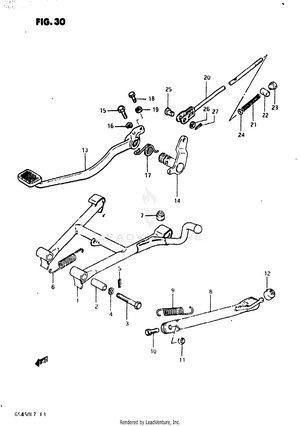 Stand - Rear Brake Schematic