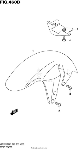 Front Fender (for Pgz)  (vzr1800bzl6 E28) Schematic