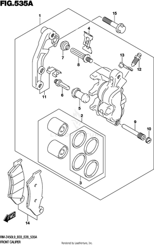 Front Caliper Schematic