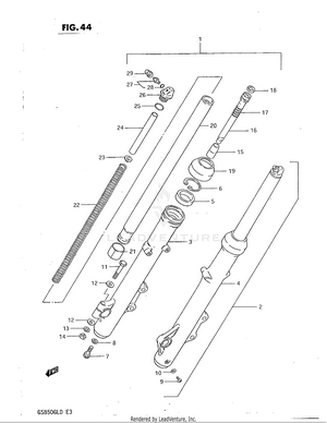 Front Fork (model Z) Schematic