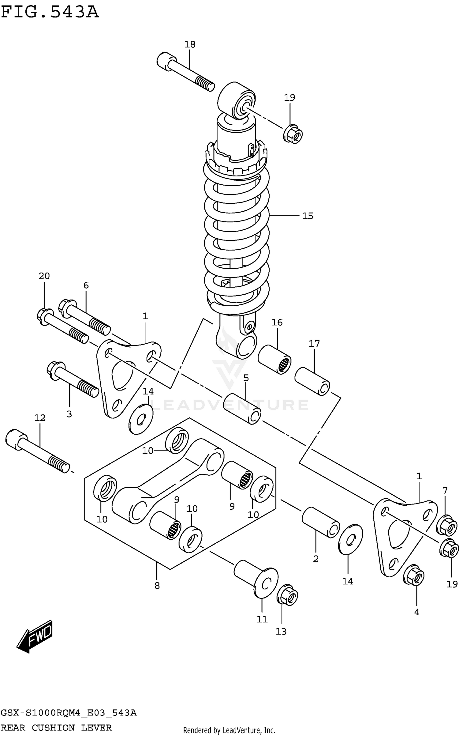 REAR CUSHION LEVER