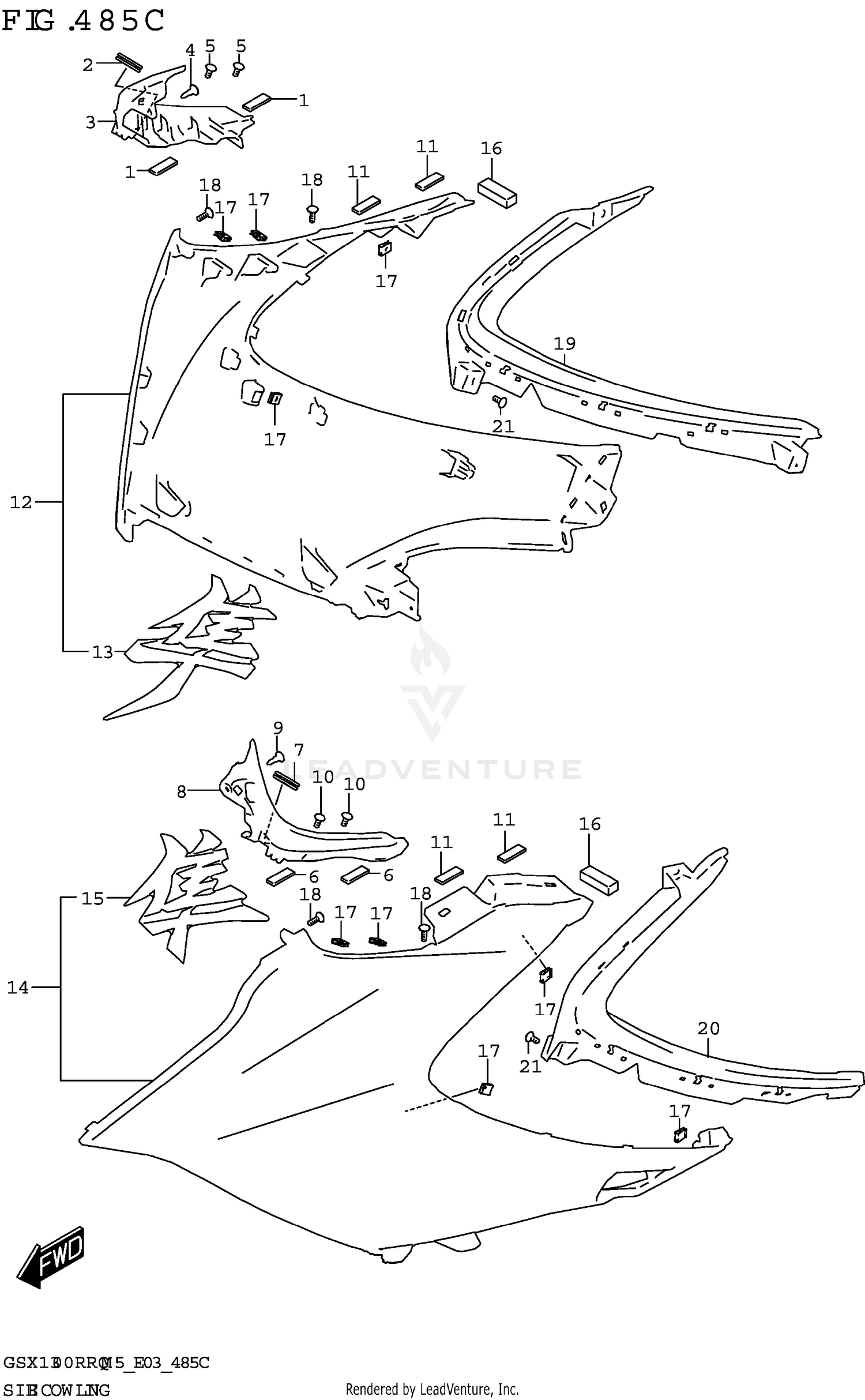 SIDE COWLING (GSX1300RRQK:(E03,E33))
