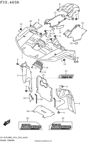 Front Fender (lt-a750xm2 P03) Schematic