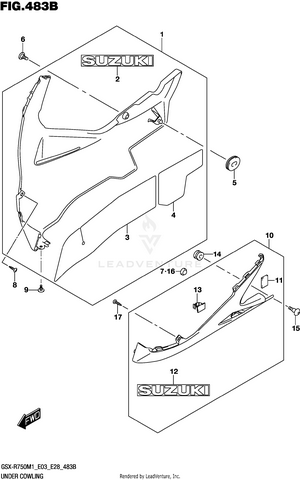 Under Cowling (gsx-r750) Schematic