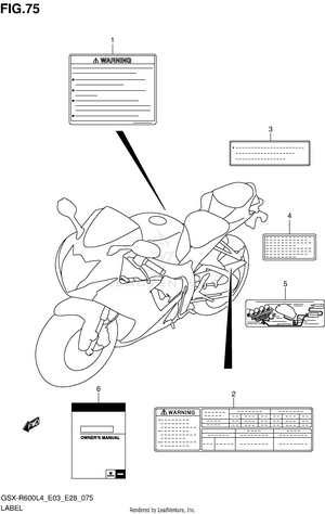 Label (gsx-r600l4 E33) Schematic