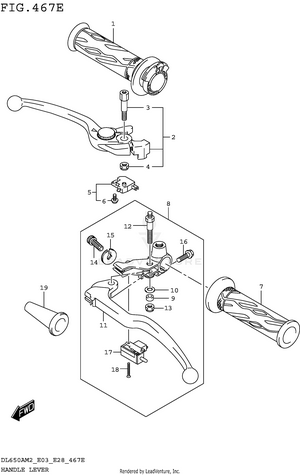 Handle Lever (dl650xam2 E28) Schematic