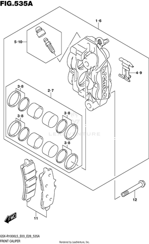 Front Caliper Schematic