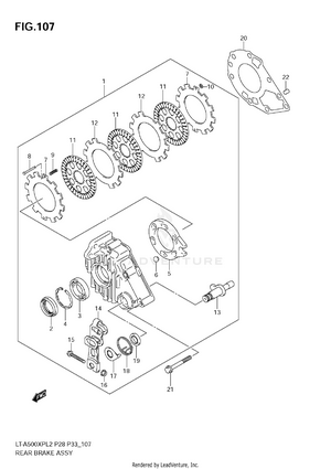 Rear Brake Assy Schematic