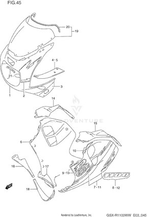 Cowling Body (model P 17u) Schematic