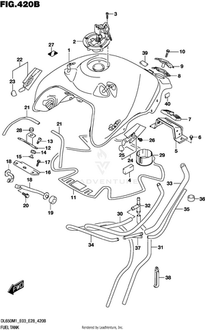 Fuel Tank (dl650a:(e03,e28)) Schematic