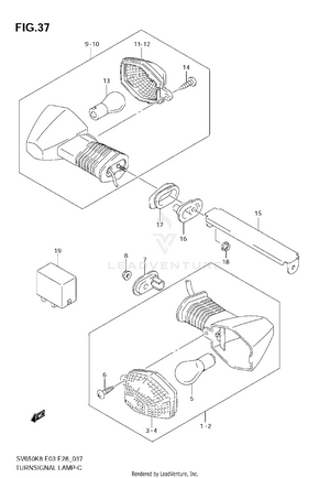 Turnsignal Lamp (sv650sk8/sak8) Schematic
