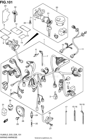 Wiring Harness (vl800cl3 E28) Schematic