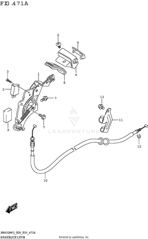 Brake Lock Lever Schematic