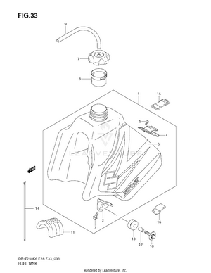 Fuel Tank (model K6) Schematic