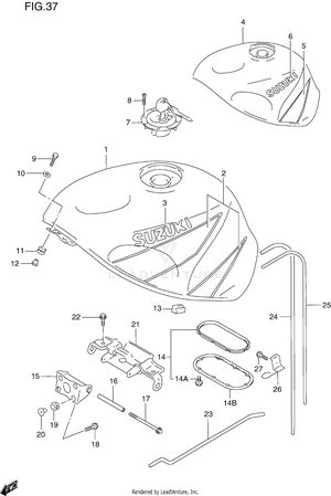 Fuel Tank (model V) Schematic