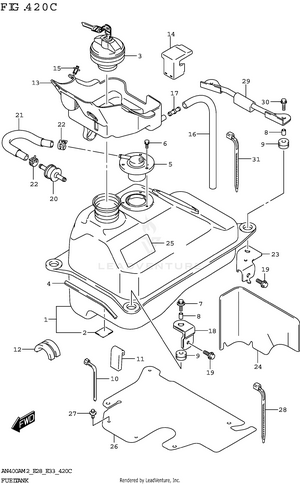 Fuel Tank (e33) Schematic
