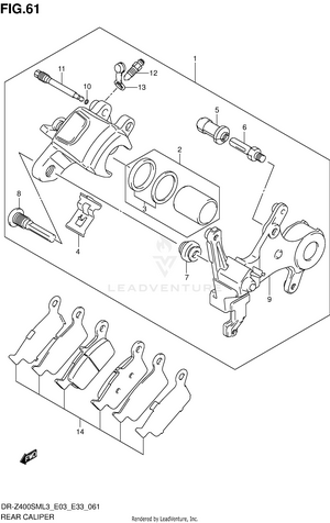Rear Caliper Schematic