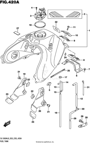Fuel Tank (dl1000al8 E03) (for Yu1) Schematic