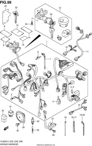 Wiring Harness (vl800l3 E33) Schematic
