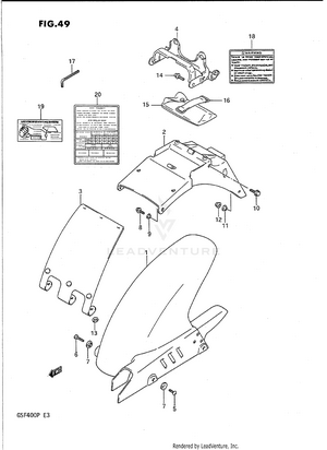 Rear Fender Schematic
